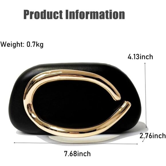 Round Acrylic Clutch Purse for Women, Vintage Evening Bag for Wedding & Prom - Picture 6 of 6